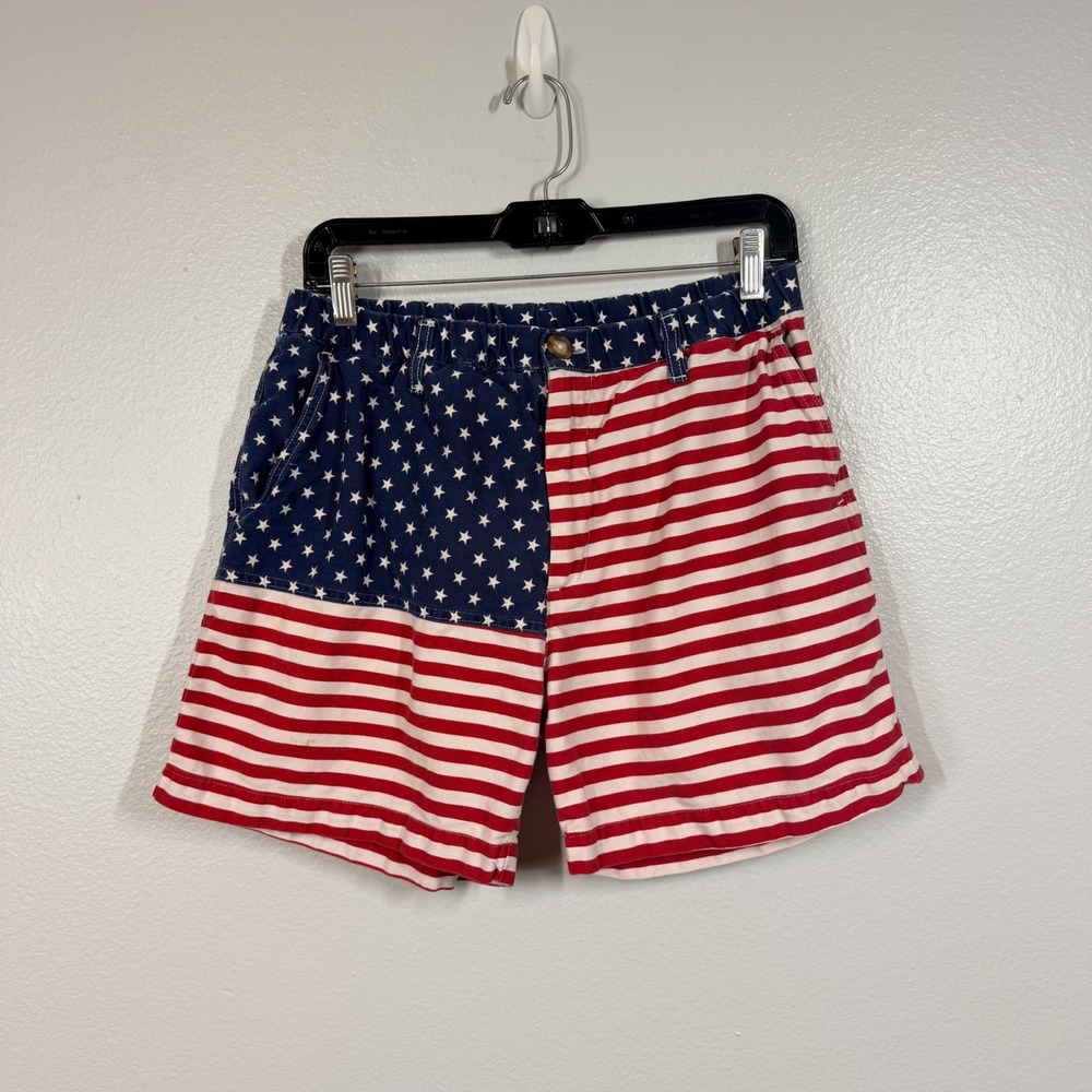 Chubbies Shorts Mens Large Red White Blue The Mericas American Flag Stars USA